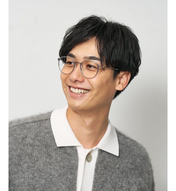  「ボストン型 軽量 メガネ 大人可愛い オフィスカジュアル /SMART SKINNY  レンズ交換券付」|メガネ|薄グレー