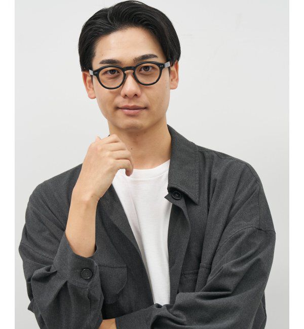  「Zoff｜ボストン型 メガネ｜黒縁フレーム 伊達・度付き レンズ交換券付」|メガネ|