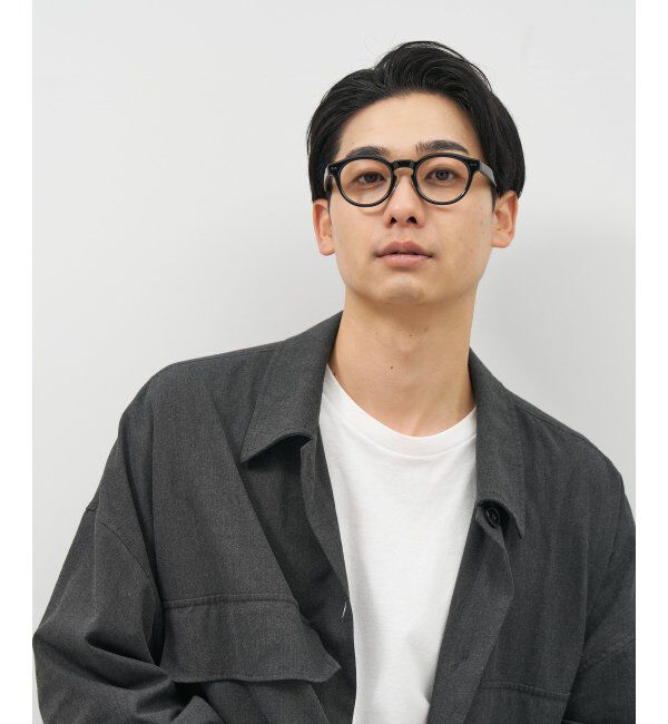  「Zoff｜ボストン型 メガネ｜黒縁フレーム 伊達・度付き レンズ交換券付」|メガネ|