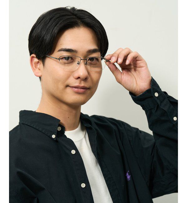  「ウェリントン型 メガネ | 軽量 耐久性 チタン 伊達メガネ ビジネス ユニセックス レンズ交換券付」|メガネ|