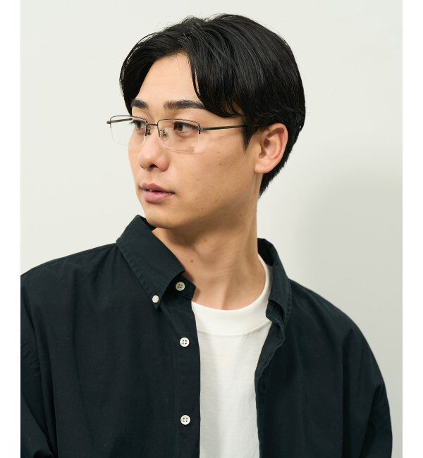  「ウェリントン型 メガネ | 軽量 耐久性 チタン 伊達メガネ ビジネス ユニセックス レンズ交換券付」|メガネ|