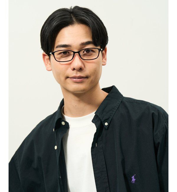  「スクエア型 メガネ | チタン 軽量 メタルフレーム 伊達メガネ ユニセックス ビジネス レンズ交換券付」|メガネ|