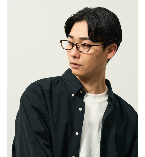  「スクエア型 メガネ | チタン 軽量 メタルフレーム 伊達メガネ ユニセックス ビジネス レンズ交換券付」|メガネ|