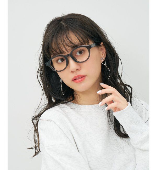  「ボストン型 メガネ | 軽量｜太縁｜黒縁フレーム｜伊達メガネ｜ユニセックス｜ビジネス レンズ交換券付」|メガネ|グレー