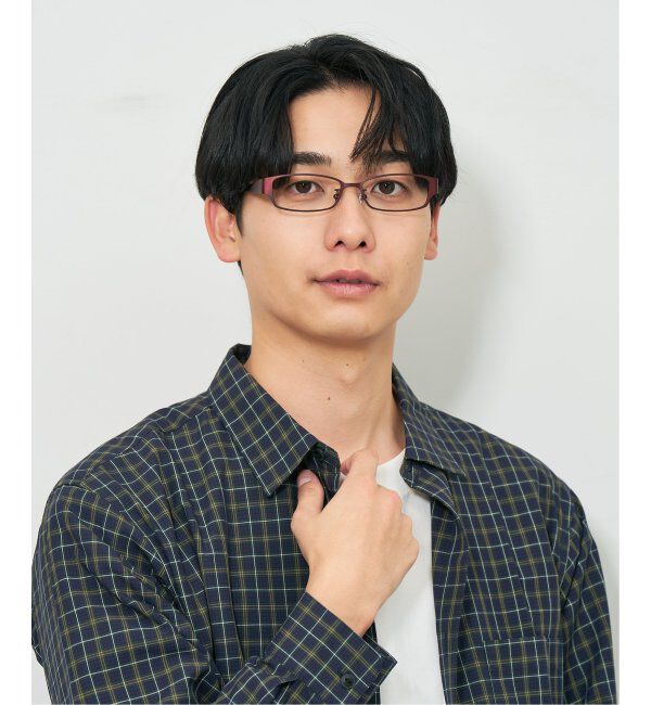  「スクエア型 メガネ｜伊達メガネ ビジネス スタイリッシュ 読書 度付き眼鏡  Zoff レンズ交換券付」|メガネ|レッド3