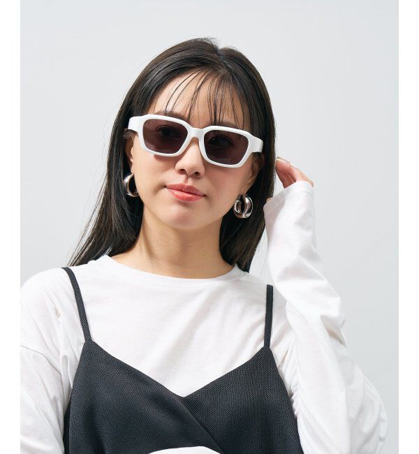  「ウェリントン型 サングラス【CLAP CLICK構造】 ずれ落ち防止｜太縁｜紫外線カット率99.9%以上 UVカット」|サングラス|