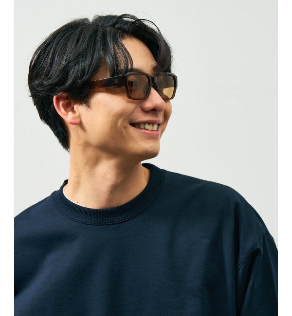  「ウェリントン型 サングラス【CLAP CLICK構造】 ずれ落ち防止｜太縁｜紫外線カット率99.9%以上 UVカット」|サングラス|