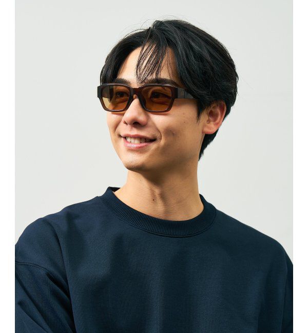  「ウェリントン型 サングラス【CLAP CLICK構造】 ずれ落ち防止｜太縁｜紫外線カット率99.9%以上 UVカット」|サングラス|