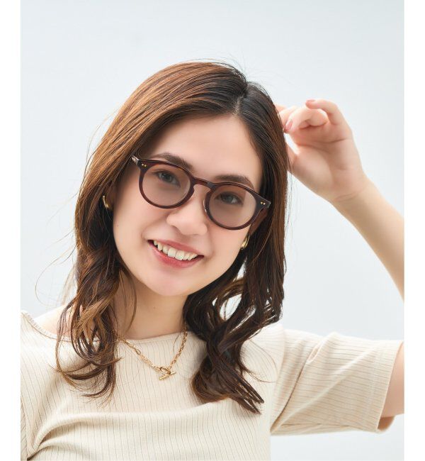  「Zoff｜Kirimaru ボストン型 サングラス   ユニセックス｜UVカット｜紫外線対策｜うねうね 波型 小顔効果」|サングラス|