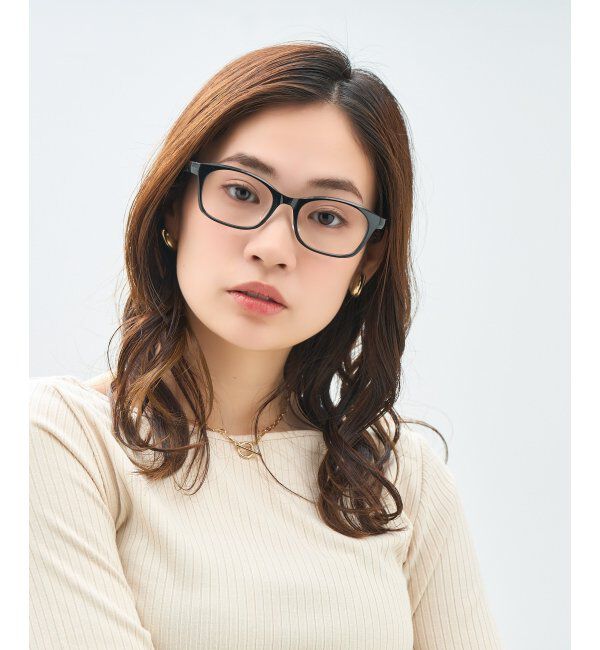  「ウェリントン型 メガネ｜軽量 柔軟性｜ズレ落ち防止｜伊達メガネ｜読書 ビジネス  レンズ交換券付」|メガネ|ブラック