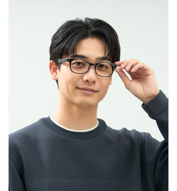  「ウェリントン型 メガネ｜軽量 柔軟性｜ズレ落ち防止｜伊達メガネ｜読書 ビジネス  レンズ交換券付」|メガネ|
