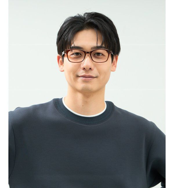  「ウェリントン型 メガネ｜軽量 柔軟性｜ズレ落ち防止｜伊達メガネ｜読書 ビジネス  レンズ交換券付」|メガネ|