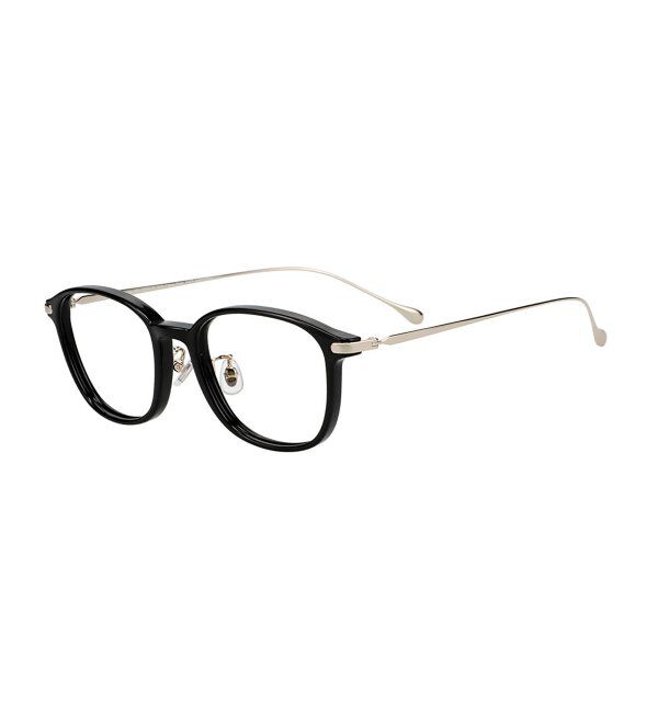  「ウェリントン型 メガネ｜TR&times;チタン 軽量素材 柔軟性  伊達メガネ 大人可愛い  レンズ交換券付」|メガネ|