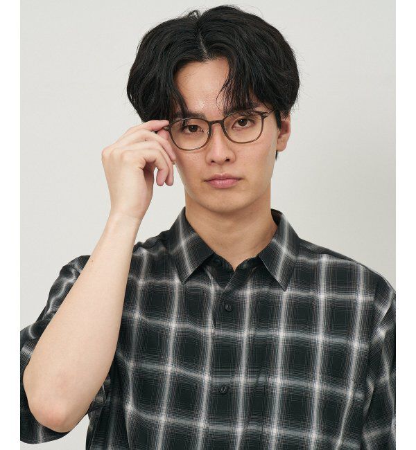  「ウェリントン型 メガネ｜TR&times;チタン 軽量素材 柔軟性  伊達メガネ 大人可愛い  レンズ交換券付」|メガネ|