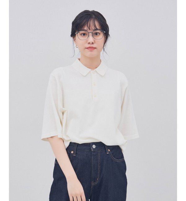  「ウェリントン型 メガネ｜TR&times;チタン 軽量素材 柔軟性  伊達メガネ 大人可愛い  レンズ交換券付」|メガネ|薄ブルー