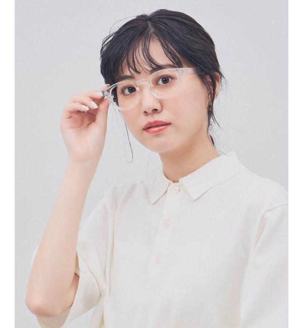  「ウェリントン型 メガネ｜クリアカラー｜伊達メガネ 度付きメガネ｜ユニセックス  レンズ交換券付」|メガネ|