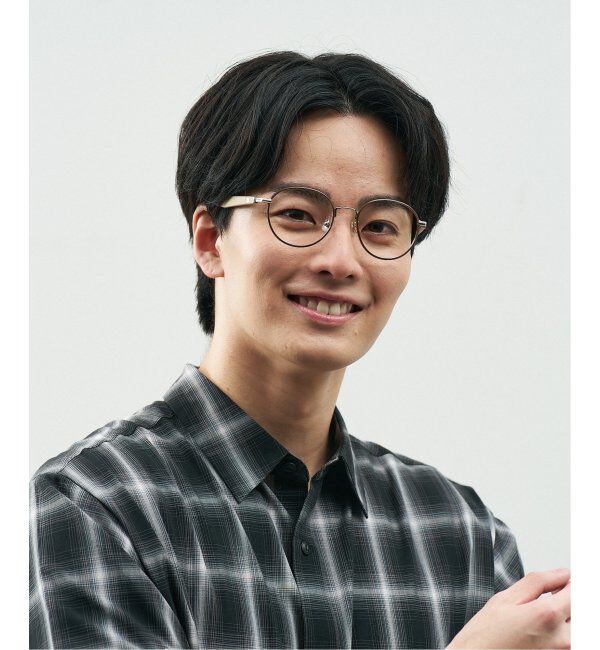  「Zoff｜STUDIO SEVEN｜ボストン型 メガネ スタジオセブン メタル｜伊達メガネ 度付きメガネ レンズ交換券付」|メガネ|