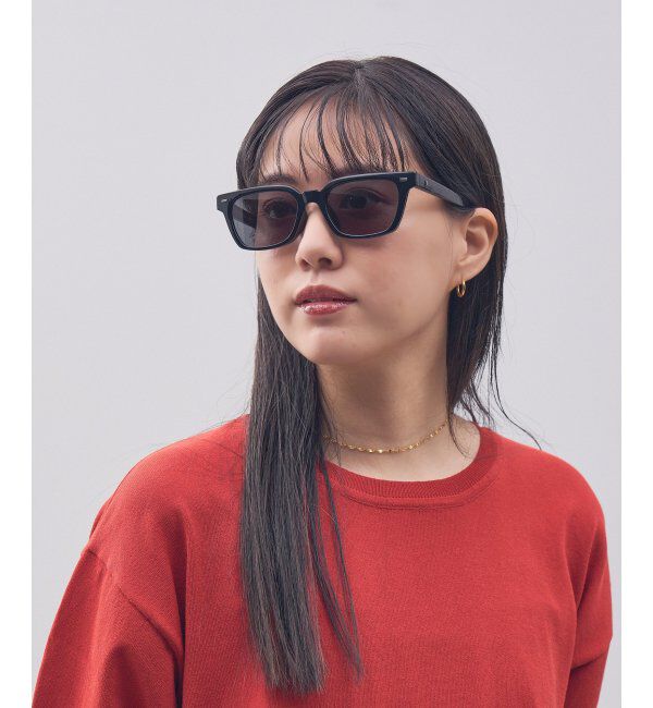  「Zoff｜STUDIO SEVEN｜ウェリントン型 サングラス 横長｜太縁フレーム｜カラーレンズ｜紫外線防止 UVカット」|サングラス|