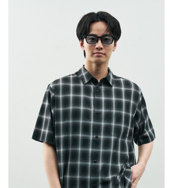  「Zoff｜STUDIO SEVEN｜ウェリントン型 サングラス 横長｜太縁フレーム｜カラーレンズ｜紫外線防止 UVカット」|サングラス|