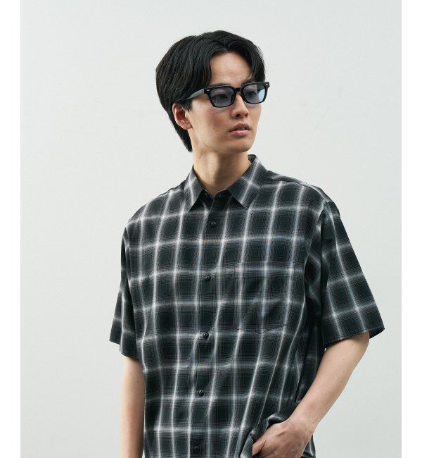  「Zoff｜STUDIO SEVEN｜ウェリントン型 サングラス 横長｜太縁フレーム｜カラーレンズ｜紫外線防止 UVカット」|サングラス|