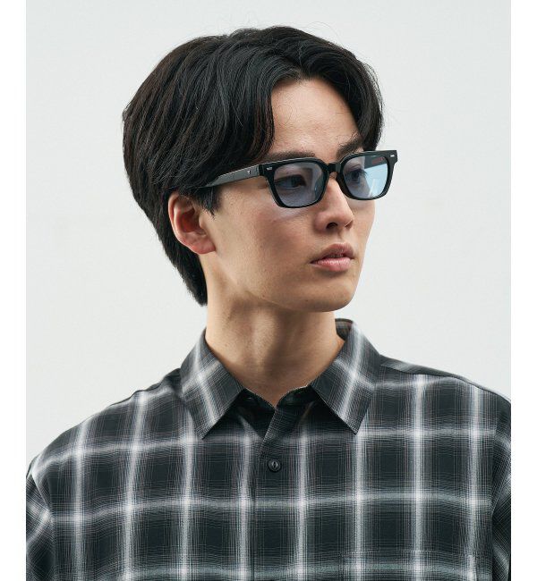  「Zoff｜STUDIO SEVEN｜ウェリントン型 サングラス 横長｜太縁フレーム｜カラーレンズ｜紫外線防止 UVカット」|サングラス|