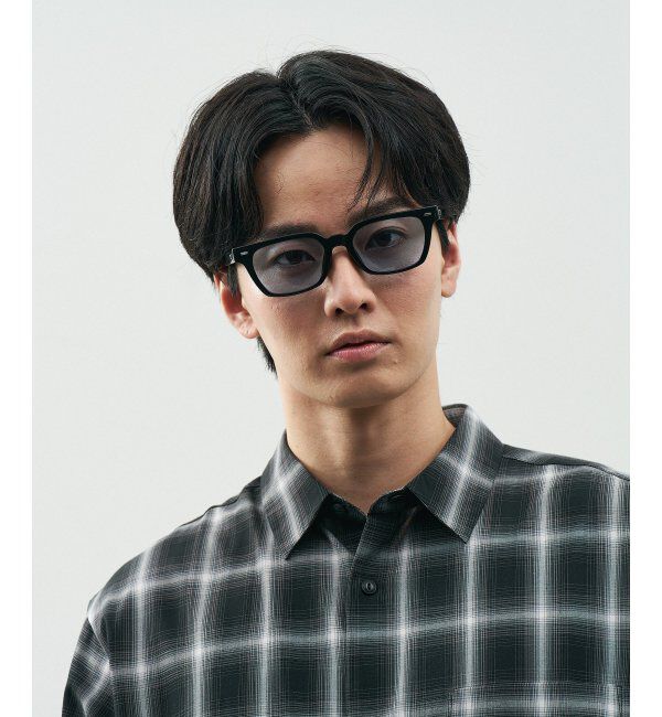  「Zoff｜STUDIO SEVEN｜ウェリントン型 サングラス 横長｜太縁フレーム｜カラーレンズ｜紫外線防止 UVカット」|サングラス|