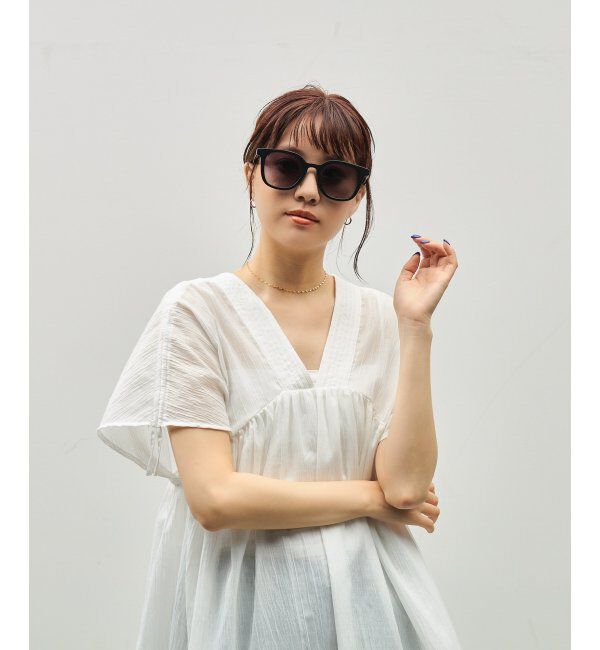  「SUNCUTGlasses/UV100%CUT サングラス ビッグシェイプ  カラーレンズ 紫外線対策 UVカット ユニセックス」|サングラス|