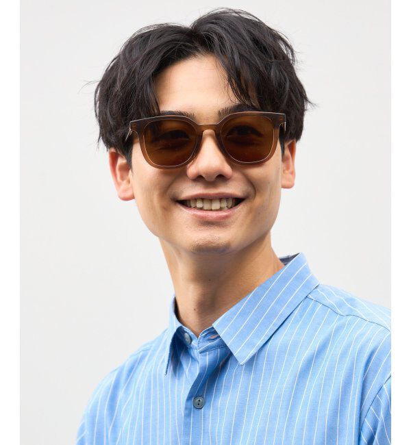  「SUNCUTGlasses/UV100%CUT サングラス ビッグシェイプ  カラーレンズ 紫外線対策 UVカット ユニセックス」|サングラス|