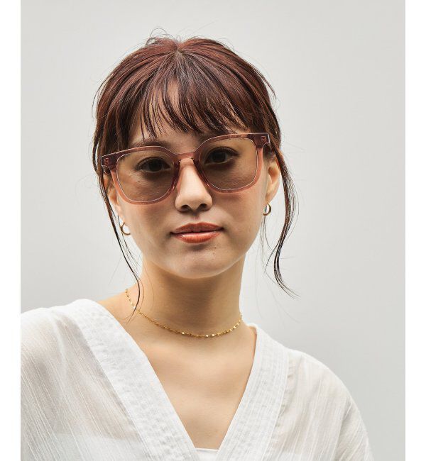  「SUNCUTGlasses/UV100%CUT サングラス ビッグシェイプ  カラーレンズ 紫外線対策 UVカット ユニセックス」|サングラス|