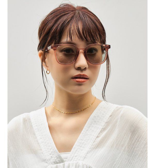  「SUNCUTGlasses/UV100%CUT サングラス ビッグシェイプ  カラーレンズ 紫外線対策 UVカット ユニセックス」|サングラス|