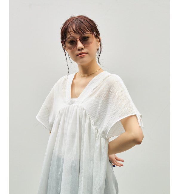  「SUNCUTGlasses/UV100%CUT サングラス ビッグシェイプ  カラーレンズ 紫外線対策 UVカット ユニセックス」|サングラス|