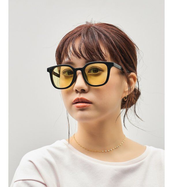  「SUNCUTGlasses/UV100%CUT サングラス ビッグシェイプ  カラーレンズ 紫外線対策 UVカット ユニセックス」|サングラス|黒3