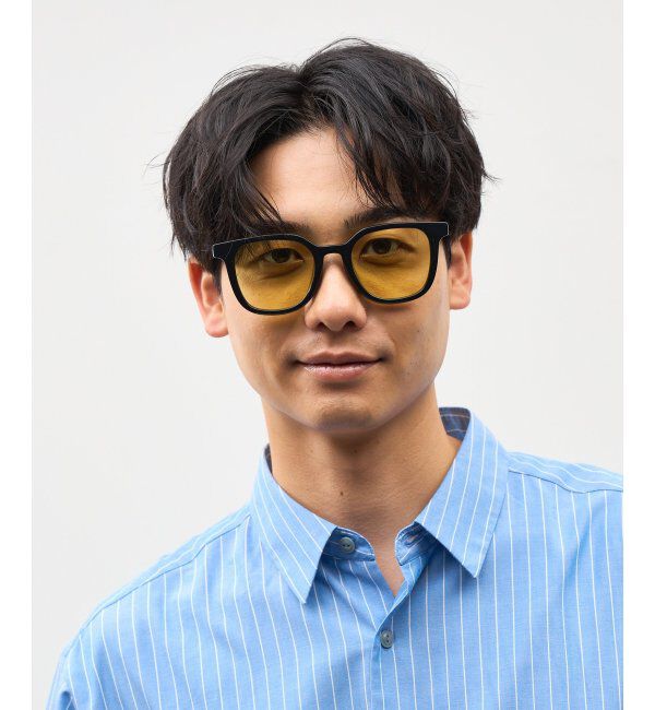  「SUNCUTGlasses/UV100%CUT サングラス ビッグシェイプ  カラーレンズ 紫外線対策 UVカット ユニセックス」|サングラス|