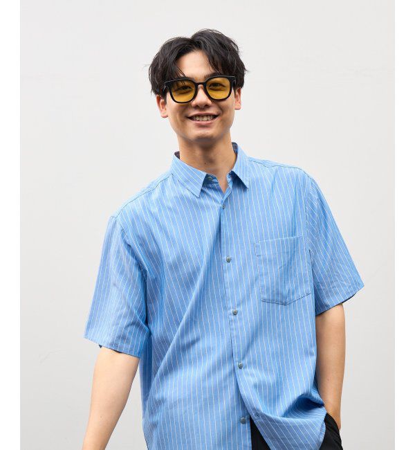  「SUNCUTGlasses/UV100%CUT サングラス ビッグシェイプ  カラーレンズ 紫外線対策 UVカット ユニセックス」|サングラス|