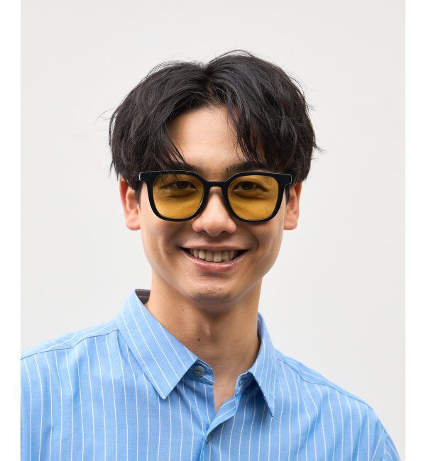  「SUNCUTGlasses/UV100%CUT サングラス ビッグシェイプ  カラーレンズ 紫外線対策 UVカット ユニセックス」|サングラス|