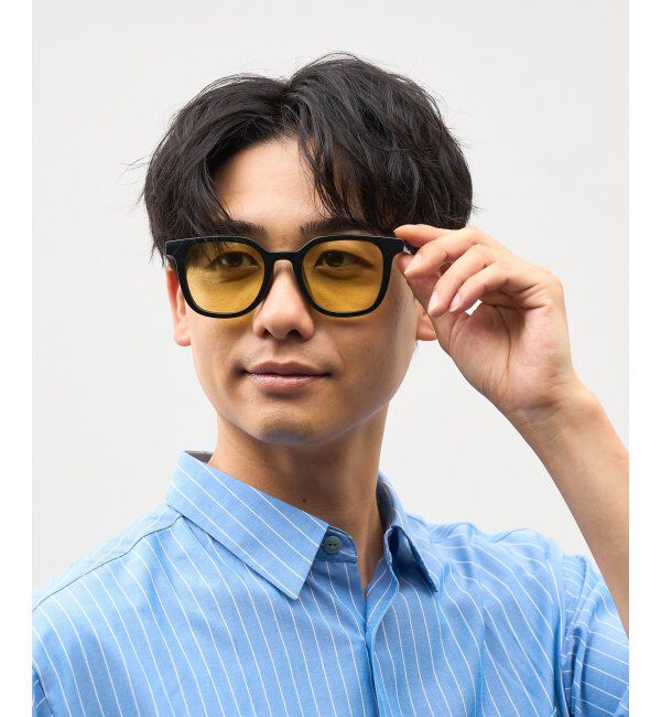  「SUNCUTGlasses/UV100%CUT サングラス ビッグシェイプ  カラーレンズ 紫外線対策 UVカット ユニセックス」|サングラス|