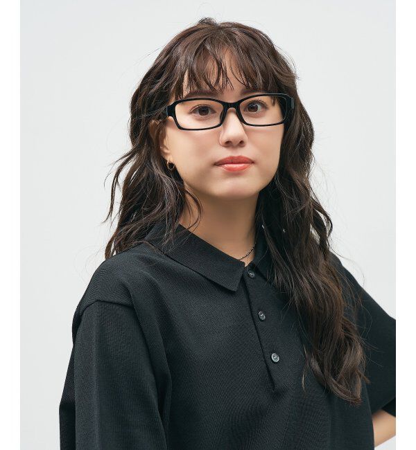  「スクエア型 メガネ 横長 | 軽量 | 伊達メガネ 度付きメガネ｜ユニセックス   レンズ交換券付」|メガネ|