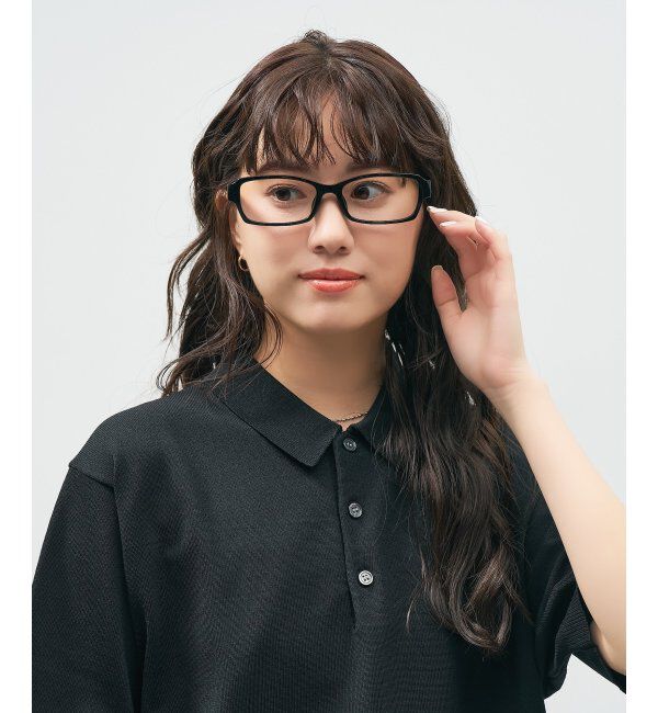  「スクエア型 メガネ 横長 | 軽量 | 伊達メガネ 度付きメガネ｜ユニセックス   レンズ交換券付」|メガネ|