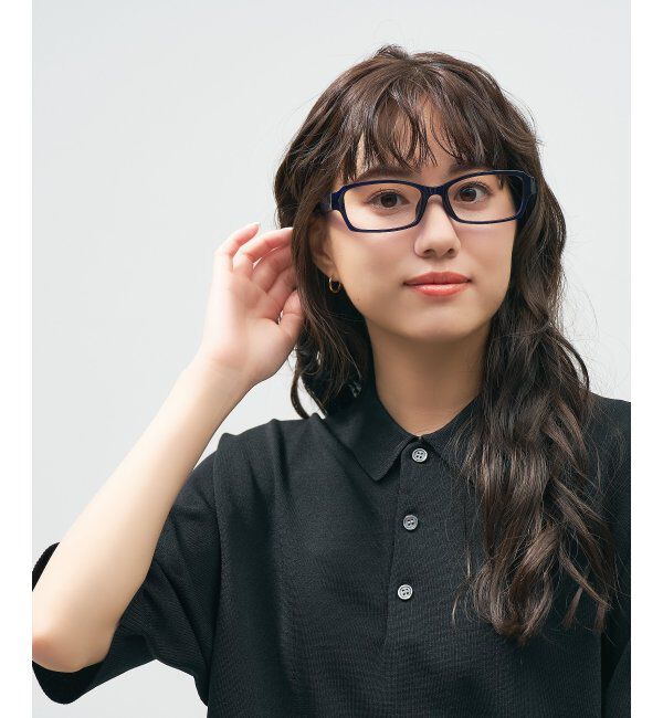  「スクエア型 メガネ 横長 | 軽量 | 伊達メガネ 度付きメガネ｜ユニセックス   レンズ交換券付」|メガネ|