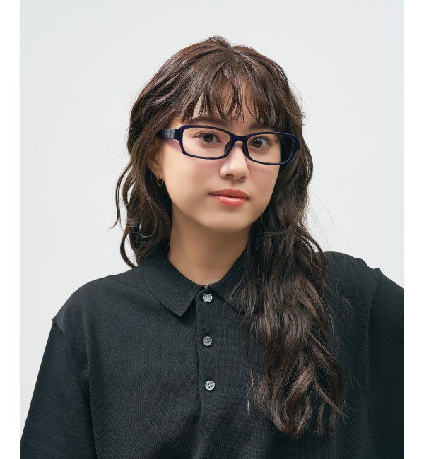  「スクエア型 メガネ 横長 | 軽量 | 伊達メガネ 度付きメガネ｜ユニセックス   レンズ交換券付」|メガネ|