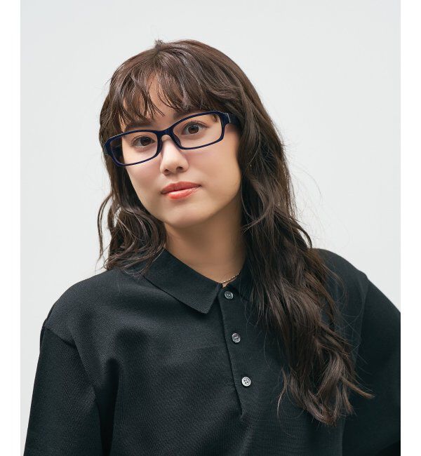  「スクエア型 メガネ 横長 | 軽量 | 伊達メガネ 度付きメガネ｜ユニセックス   レンズ交換券付」|メガネ|