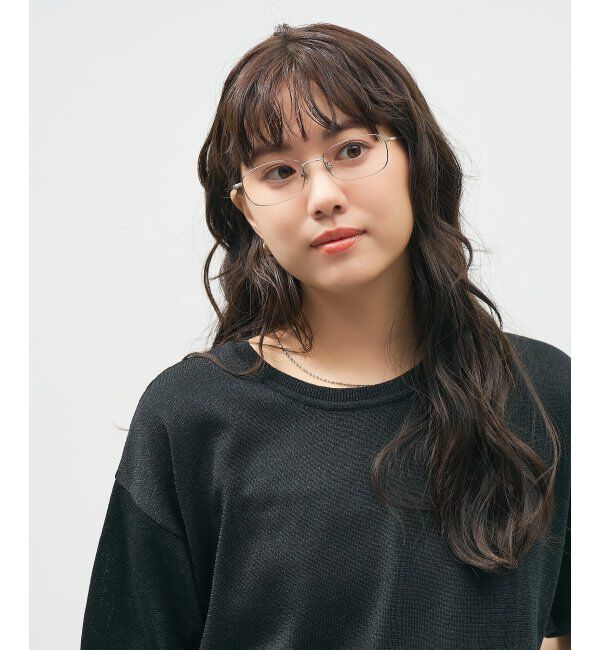  「ウェリントン型 メガネ 軽量｜メタルフレーム｜伊達メガネ 度付きメガネ｜大人可愛い  レンズ交換券付」|メガネ|