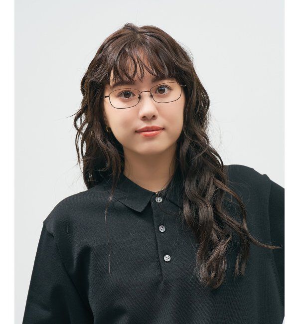  「ウェリントン型 メガネ 軽量｜メタルフレーム｜伊達メガネ 度付きメガネ｜大人可愛い  レンズ交換券付」|メガネ|薄ブラウン