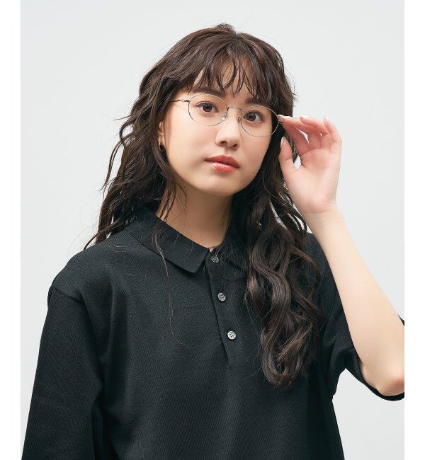  「オーバル型 メガネ 軽量｜メタルフレーム｜伊達メガネ 度付きメガネ｜大人可愛い｜Zoff｜ レンズ交換券付」|メガネ|ゴールド