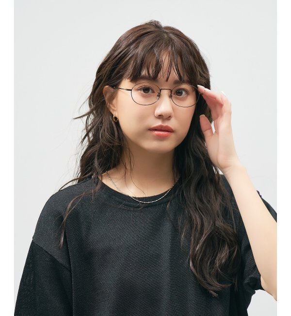  「オーバル型 メガネ 軽量｜メタルフレーム｜伊達メガネ 度付きメガネ｜大人可愛い｜Zoff｜ レンズ交換券付」|メガネ|
