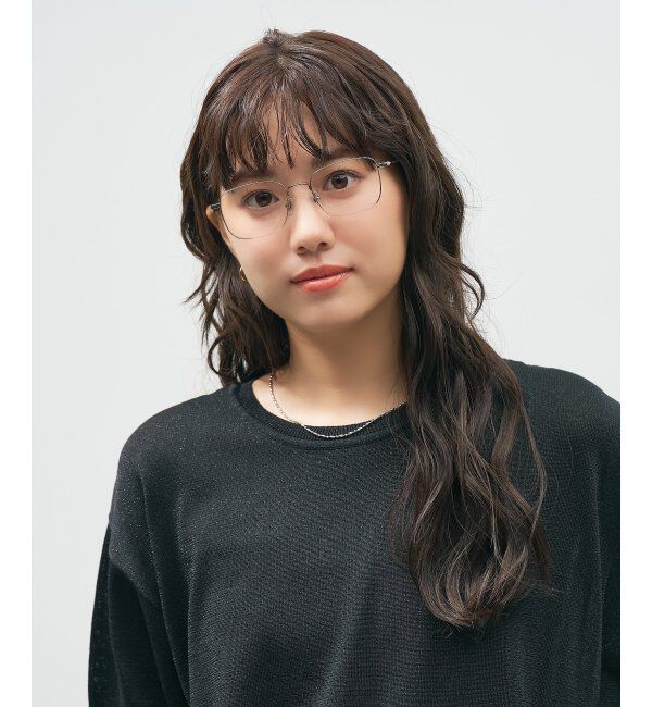  「ウェリントン型 メガネ 軽量｜メタルフレーム｜伊達メガネ 度付きメガネ｜大人可愛い  レンズ交換券付」|メガネ|シルバー