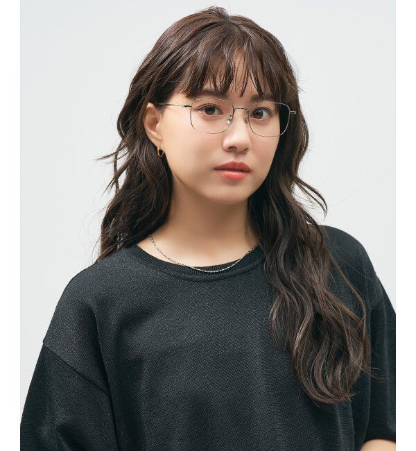  「ウェリントン型 メガネ 軽量｜メタルフレーム｜伊達メガネ 度付きメガネ｜大人可愛い  レンズ交換券付」|メガネ|