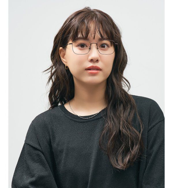  「ウェリントン型 メガネ 軽量｜メタルフレーム｜伊達メガネ 度付きメガネ｜大人可愛い  レンズ交換券付」|メガネ|