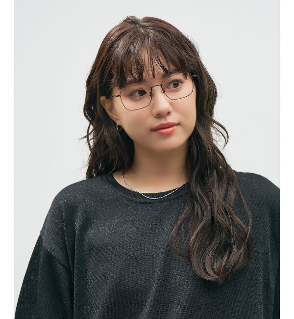  「ウェリントン型 メガネ 軽量｜メタルフレーム｜伊達メガネ 度付きメガネ｜大人可愛い  レンズ交換券付」|メガネ|