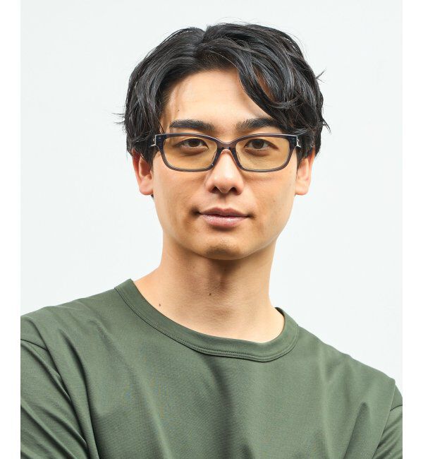  「【WEB 限定】Zoff｜takashi kumagai ウェリントン型 サングラス 横長フレーム｜紫外線対策 UVカット  」|サングラス|